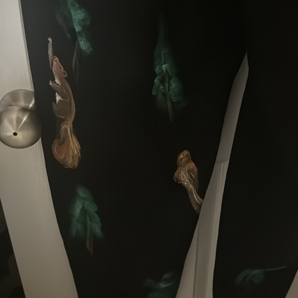 We Are Hairy People x Lucy and Yank hand painted woodland dungarees / overalls - Picture 4 of 7